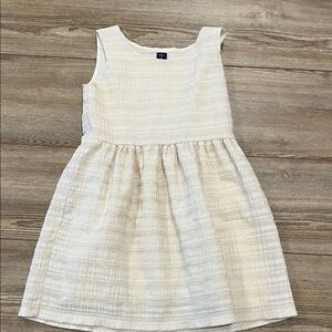 GAP Cream Textured Sleeveless Girls Dress